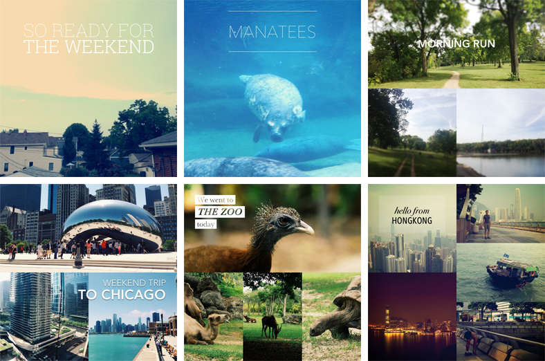 Capcam example captions and collages